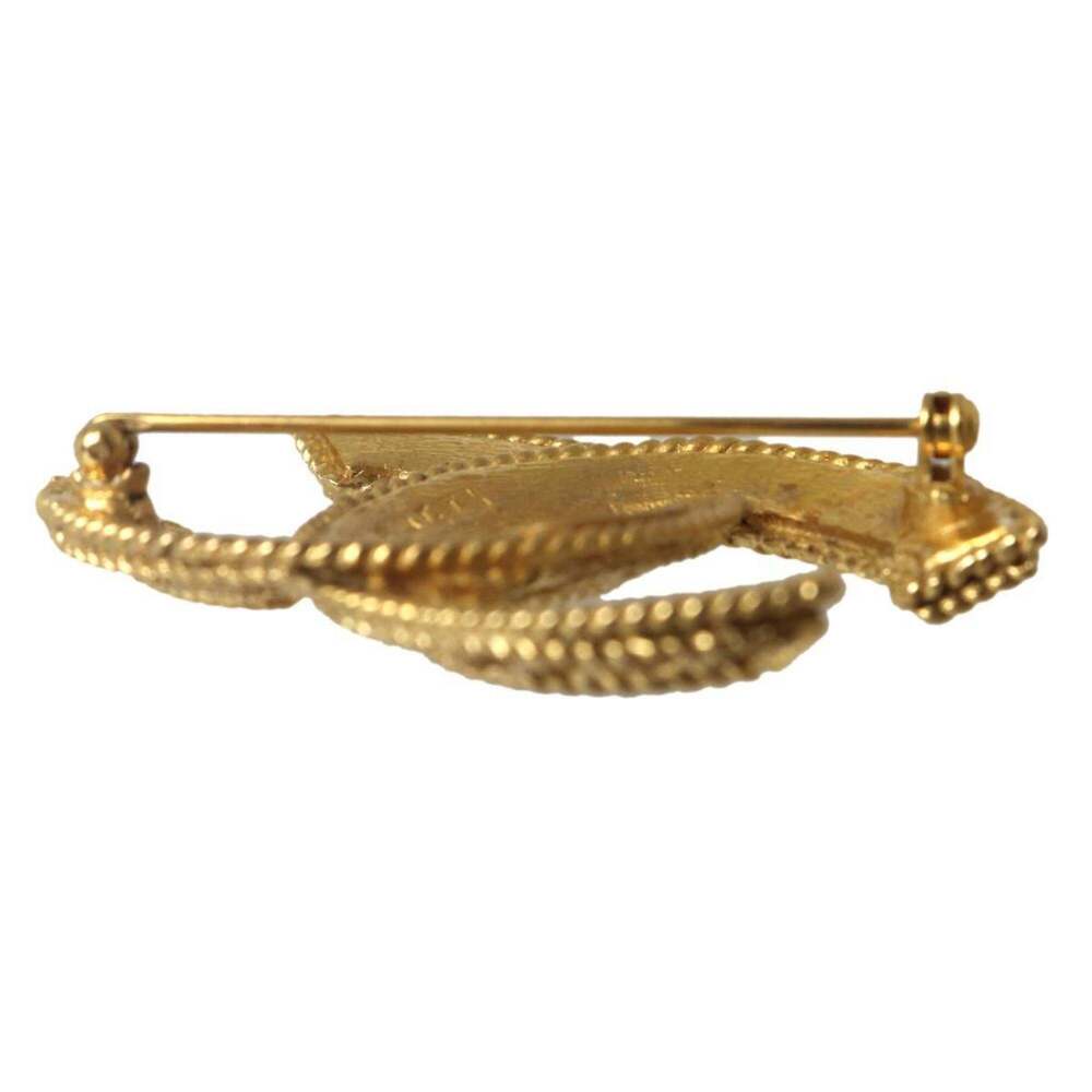 CHANEL Authentic Gold Logo Brooch - Picture 5 of 7